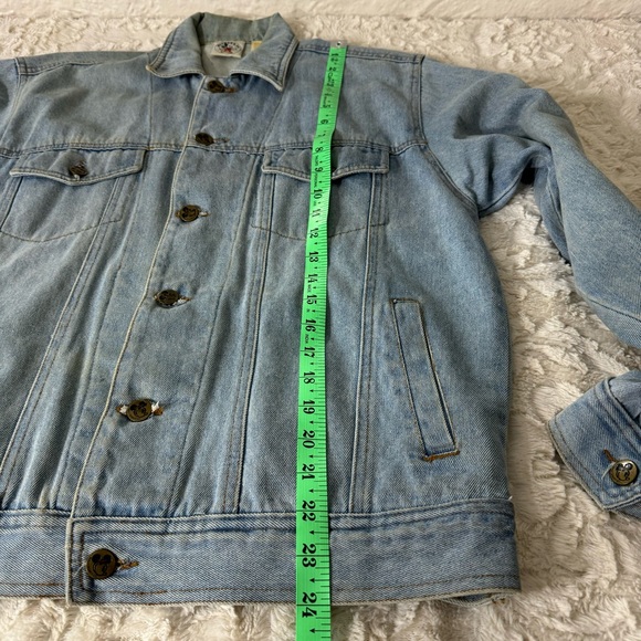 Vintage  Disney Jean Jacket Denim Adult Small Sequin Circa 1980 Mickey Minnie - Picture 6 of 8